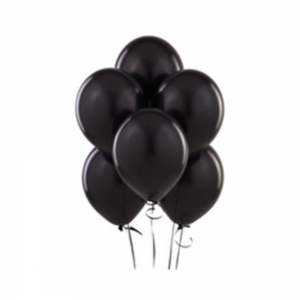 siyah metalik balon 8 adet