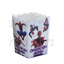 spiderman temalı mısır kutusu 8 adet