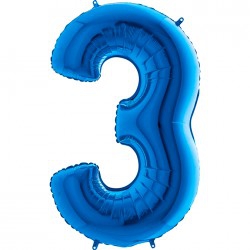 3 yaş mavi folyo balon 1 metre