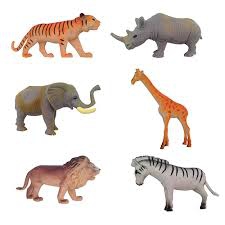 safari hayvan oyuncak seti 6lı
