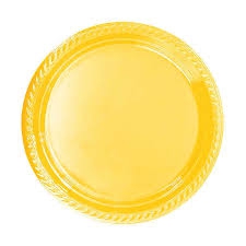 sarı plastik tabak 22 cm 25 adet