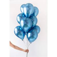 mavi krom balon 5 adet