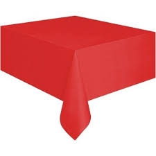 Kırmızı Plastik Masa Örtüsü 120x180 Cm