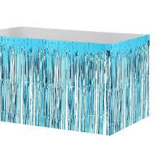 Mavi metalize masa eteği 75x400 cm