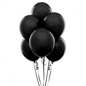 Siyah metalik balon 8 li