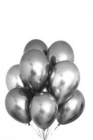 krom gümüş balon 50 li paket